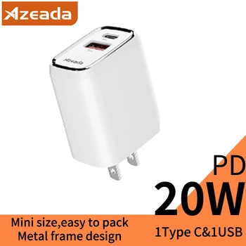 AZEADA 20W USB Type C מטען מהיר, מטען נייד לטלפון נייד עבור Oneplus Huawei IPhone Samsung Xiaomi Shanpion סדרה