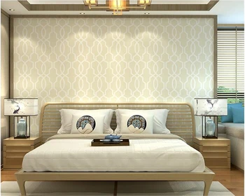 beibehang את סיני חדש חדר שינה סגנון מודרני מינימליסטי נייר קיר ארוג פשוטה סריג חלון גיאומטריה רקע טפט 3d