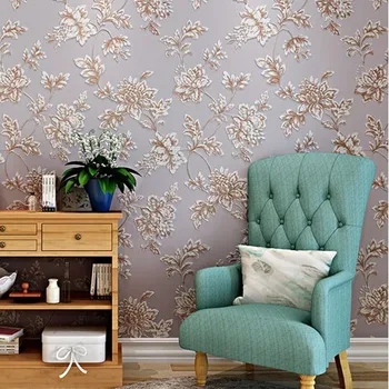beibehang באיכות גבוהה ארוגים טפט 3d דפוס פרחים Wallcovering סלון מודרני קישוט הבית חם קיר גליל נייר