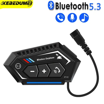 Bluetooth 5.3 הקסדה דיבורית אלחוטית ללא ידיים טלפון קיט אופנוע אוזניות עמיד למים נגן מוזיקה MP3 רמקול על האופנוע