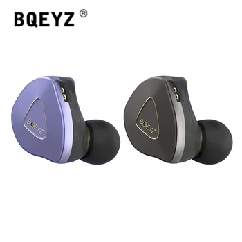 BQEYZ טופז אוזניות HiFi 13mm LCP דינמי+9 שכבות PZT היברידית 2 נהג In-Ear IEM קווי טרבל מוסיקה ווקאלית 0.78 מ 