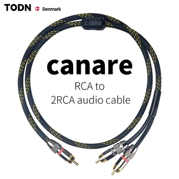 Canare HIFI 0.5 מ 'רוחב,1 מ', 1.5 m,2m,3m,5m RCA כבל מתאם Y סאב Y כבל 1x בטוח 2x Cinch audio cable 1 rca ל-2 rca כבל