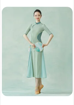 Cheongsam שמלת ריקוד קלאסי ריקוד תלבושת Pian-Pian Xi הואן ני ביצועים שמלות
