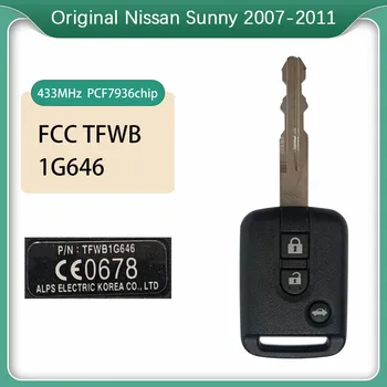 CN027091 מפתח מקורי N□□issan שמש 2007-2011 3 כפתורים מרחוק מפתח 434MHz עם PCF7936 שבב 80564-95F0F TFWB1G648