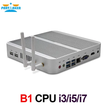 Core i3 4005U/5005U/i5 4200U/i5 5200U/i3 6157U/i3 7167U Fanless מיני שולחן העבודה של מחשב מיני PC עם HD יציאת VGA 4*USB 3.0 לנצח 10