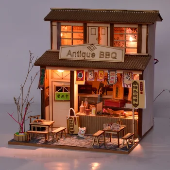 Diy שלוש-פאזל תלת ממדי קוטג ' בית הבובות ההר הפראי וילה צעצוע של בובת יצירתי מיניאטורי זירת חול שולחן הבית פוטנצה-147
