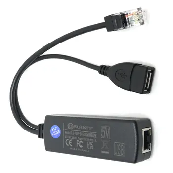 DSLRKIT פעיל פו ספליטר 48 V ל 5V 5.2 V 2.4 סוג USB נקבה 802.3 af עבור מחשב הלוח