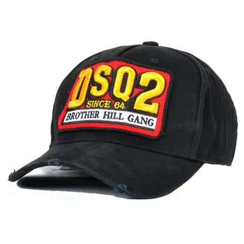 DSQ2 מותג בייסבול מקרית כובעי כותנה DSQ2 מכתב באיכות גבוהה כובע גברים, נשים, ריקמה, עיצוב כובע משאית כובע Snapback כובע