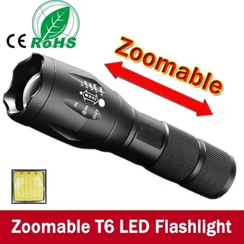 E17 3800Lumens led לפיד Zoomable LED פנס לפיד האור 3xAAA או 1x18650 משלוח חינם