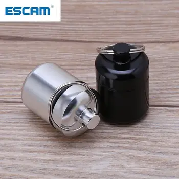 ESCAM מיני נייד סגסוגת אלומיניום קופסת גלולות נושא מקרה בקבוק רעש מבטל את הגנת שמיעה אוזניות אטמי אוזניים