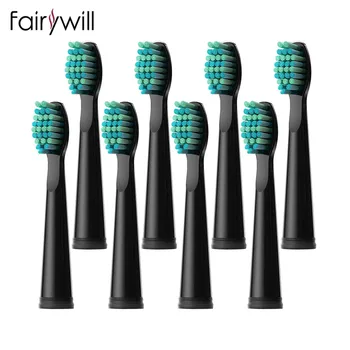 Fairywill מברשות שיניים חשמליות החלפת ראשי מברשת שיניים חשמלית ראשי מגדיר עבור FW-507 FW-508 FW-917 ראש מברשת השיניים
