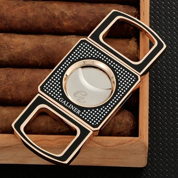 GALINER טבק סיגרים קאטר יוקרה גיליוטינה סכין סיגר לחתוך מספריים סכין אביזרים