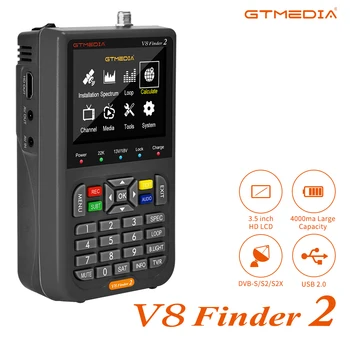 GTMEDIA V8 Finder 2 אות הלוויין מאתר DVB-S/S2/S2X דיגיטלי באיכות 1080P HD H. 265 לעומת ST-5150 V8 FINDER PRO WS6933 WS6980 במלאי