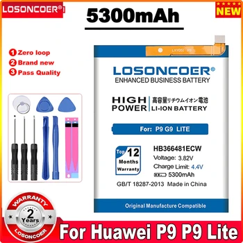HB366481ECW 5300mAh עבור Huawei-9 הסוללה Ascend-9 לייט G9 כבוד 8 הכבוד 5C אווה-L09 8 לייט y6 II DL00 P10 לייט P20 לייט