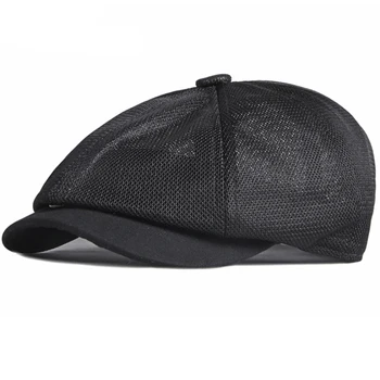 HT3596 שטוח רשת כובע כובע גברים נשים הכומתות 2021 אופנה חדשה כובע הברט זכר נקבה רטרו כובע הברט בציר מתומן כתב קאפ