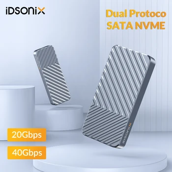 iDsonix M. 2 SSD מקרה NVMe 3.0 Dual פרוטוקול התיק כונן קשיח SATA המתחם 10Gbps על מקש M M&B מפתח PCIe כלי עם חינם עבור Mac