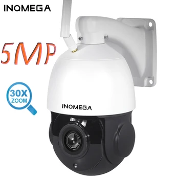 INQMEGA 30X זום אופטי 5MP FHD מצלמת IP WiFi / 4G כרטיס ה SIM-LTE חיצונית כדורית של 360 מעלות H. 265 מעקב קאם