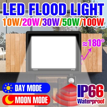 IP66 מחזירי אור LED Floodlight חיצוני עמיד למים זרקורים עם חיישן תנועת PIR הקיר החיצוני מנורת מקרן LED מבול אור