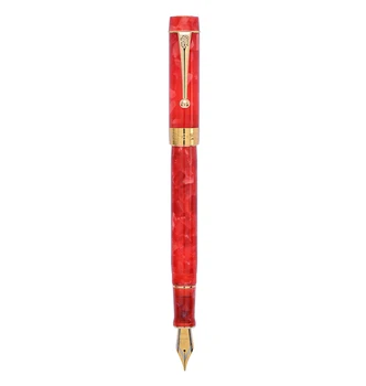 Jinhao 100 יובל שרף עט נובע קרח אדום אירידיום EF/F/M/בנט החוד עם ממיר המשרד עט דיו למשרד לעסק מתנה עט