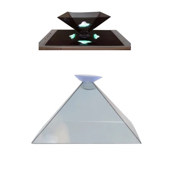 K1KA החכם 3D המקרן 360 מעלות תמונות 3D מקרן ניצב מקרן הפירמידה כל טלפונים חכמים