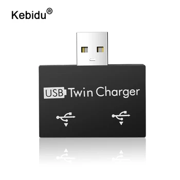 kebidu USB2.0 זכר תאום מטען כפול 2 יציאת USB מפצל Hub מתאם ממיר טעינה כבל USB Plug עבור מחשב נייד