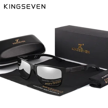 KINGSEVEN מקוטב משקפי שמש לגברים מלא מסגרת אלומיניום חומר נהיגה משקפיים משקפי גוונים באיכות גבוהה Oculos masculino