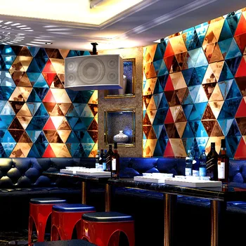 KTV טפט 3D מגניב אופנה פלאש הקיר בד בבר המלון המפואר אולם התיבה נושא בחדר טפט