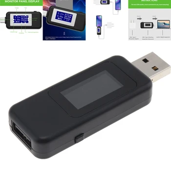 KWS-MX18 10 ב1 דיגיטלי תצוגת LCD USB בודק מתח הנוכחי בוחן מד כוח תזמון מד הזרם USB מטען הבוחן גלאי