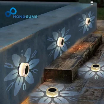 LED סולארית מנורת פרח תבנית מכונת כביסת קיר גן נוף שלב המרפסת אורות קיר מרפסת גדר אורות חיצוני עמיד למים