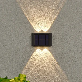 LED סולארית קיר אור חיצוני עמיד למים גן גדר דקורטיבית האווירה אור מרפסת מדרגות למעלה ולמטה זוהר מנורה סולרית