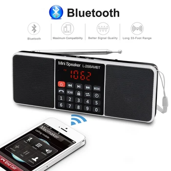 Lefon דיגיטלי נייד רדיו AM FM Bluetooth רמקול סטריאו נגן MP3 TF SD כרטיס כונן USB דיבורית שיחה rechargable רמקולים