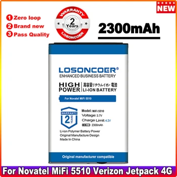 LOSONCOER 2300mAh סוללה עבור NOVATEL WIRELESS Mifi 500 LTE 5510 5510L 5580 M100 40115126-001 DC130318BA1Y