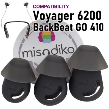 misodiko סיליקון Eargel אוזן טיפים תואם עם כמה plantronics Voyager 6200 UC B6200/ BackBeat GO 410 אוזניות (2 זוגות)