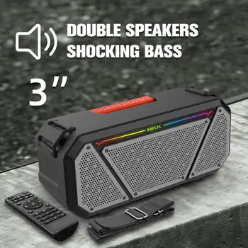 Multi-פונקציה Bluetooth רמקול 20W מתח גבוה RGB מסיבת שמע עם מיקרופון שלט חוצות נייד K-השיר נשמע תיבת קיט