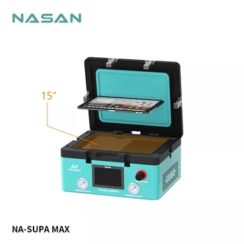 NASAN NA-SUPA מקסימום 15 אינץ ' אוקה מכונת למינציה עם קצף מסיר עבור טלפון נייד שטוח מעוגלים LCD מסך תצוגה תיקון כלי