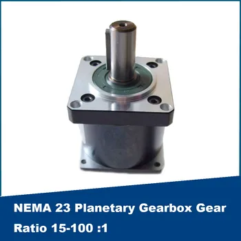 NEMA 23 פלנטרית תיבת הילוכים עבור Nema 23 סרוו מנוע קוטר פיר הוא 6.35 מ 