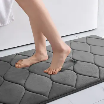 Olanly סופג האמבטיה שטיח עבה החלקה מקלחת שטיח במכונה הרצפה כריות קישוט הבית רך קצף זיכרון שטיחון לאמבטיה