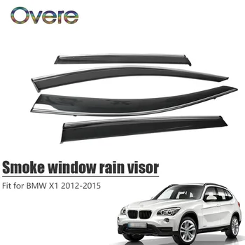OVERE חדש 1Set עשן החלון גשם מגן על ב. מ. וו X1 E84 2012 2013 2014 2015 סטיילינג פתח שמש העלה מגינים שומר אביזרי רכב