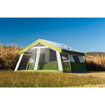 Ozark שביל 8-משפחה אדם בקתת האוהל 1 חדר עם מרפסת, ירוק אוהלי קמפינג תחת כיפת השמיים