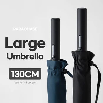 Parachase 130cm המטרייה הגדולה עבור גברים אוטומטי זמן מטריה Windproof חזק 8K גולף מקל גדול גשם מטריות משלוח חינם