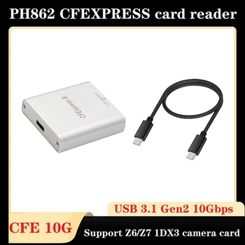 PH862 Cfexpress CFE כרטיס הקורא במהירות גבוהה נייד קורא כרטיסים +Type-C Type-C כבלים Z6/Z7 1DX3