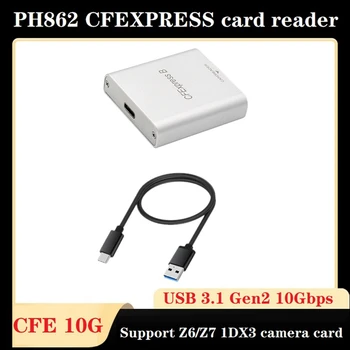 PH862 Cfexpress CFE כרטיס קורא USB3.1 GEN 2 10Gbps כרטיס הקורא על Z6/Z7 1DX3 מצלמות כרטיס