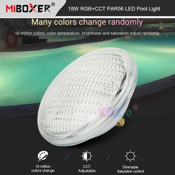 PW02 Miboxer לורה 433 18W RGB+CCT מתחת למים LED מנורת PAR56 בריכת הובילו אור אטימות IP68 433 מגה-הרץ RF שליטה כיסוי זכוכית