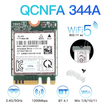 QCNFA344A 867Mbps 802.11 AC עבור Bluetooth 4.1 WLAN אלחוטית WiFi כרטיס Qualcomm Atheros QCNFA344A Dual Band Wi-Fi NGFF M. 2 Card