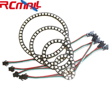 RCmall 8/16/24/35/45/128bits WS2812B 5050 פיקסל הוביל מעגל הטבעת למיעון RGB LED מודול DC5V SK6812 DIYmall