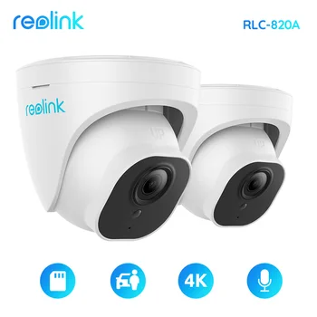 Reolink 2Pcs 4K פו חיצונית מצלמה 8MP אדם רכב חיות מחמד זיהוי אבטחה IP, מצלמת חכם בלילה גרסה הביתה מצלמות אבטחה.