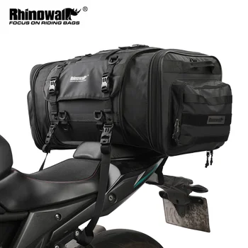 Rhinowalk אופנוע תיק PVC עמיד למים 40/60LTail תיק אוכף, תיק מטען נסיעות חיצונית המושב האחורי Pannier תיק מוטו-אביזרים