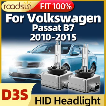 Roadsun 1Pair קסנון הנורה D3S הסתיר פנס מכוניות אוטומטי של המנורה 6000K עבור פולקסווגן פאסאט B7 2010 2011 2012 2013 2014 2015