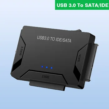 SATA to USB IDE, SATA מתאם USB3.0 USB3 Sata כבל 2.5 3.5 כונן דיסק קשיח דיסק קשיח SSD ממיר IDE, SATA במתאם