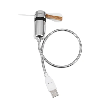 USB מיני אוהדים תצוגת זמן וטמפרטורה יצירתי מתנה עם אור LED מגניב גאדג ' ט עבור מחשב נייד מחשב